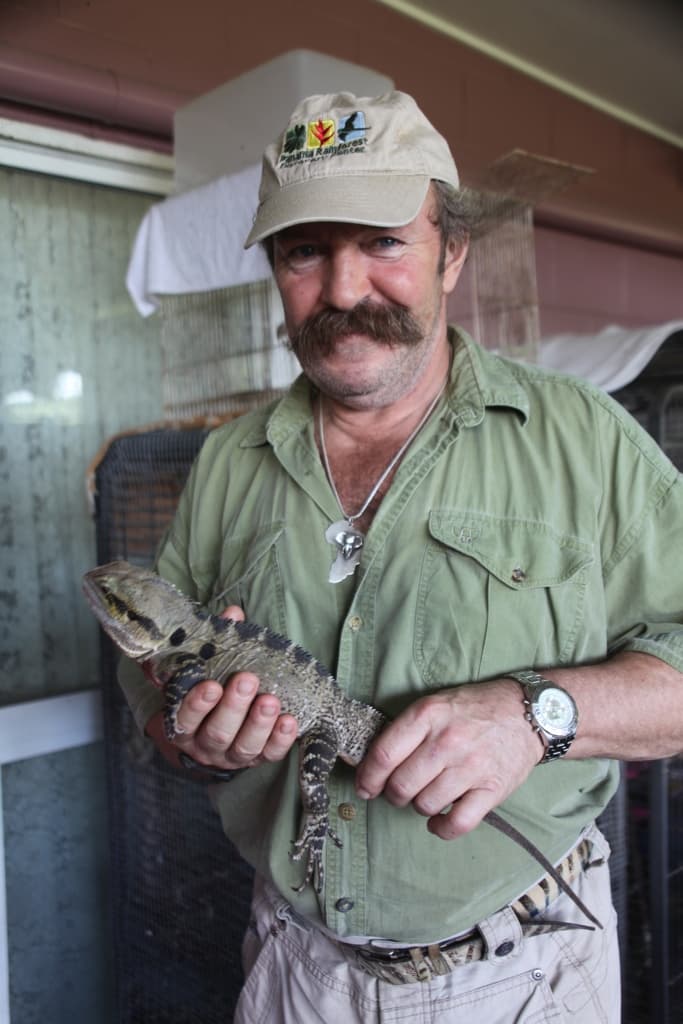 Patrick with a water dragon